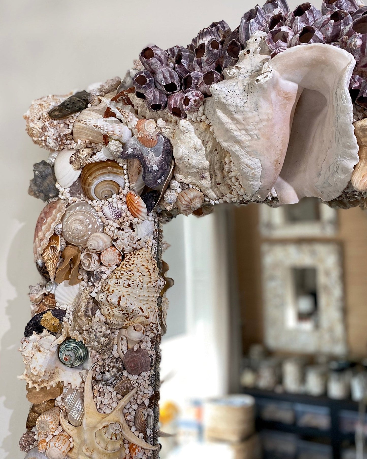 HEART OF THE OCEAN | Shell mirror, 1 of 1 | Shellman | Amsterdam | Natural art from sea and beach