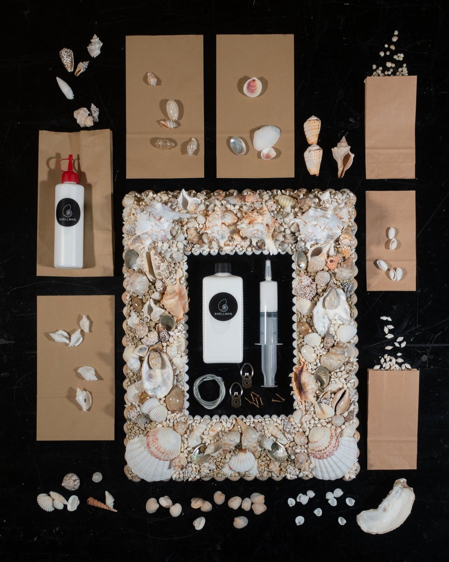 Shell mirror DIY kit No.1 | DIY | Shellman | Amsterdam | Natural art from sea and beach